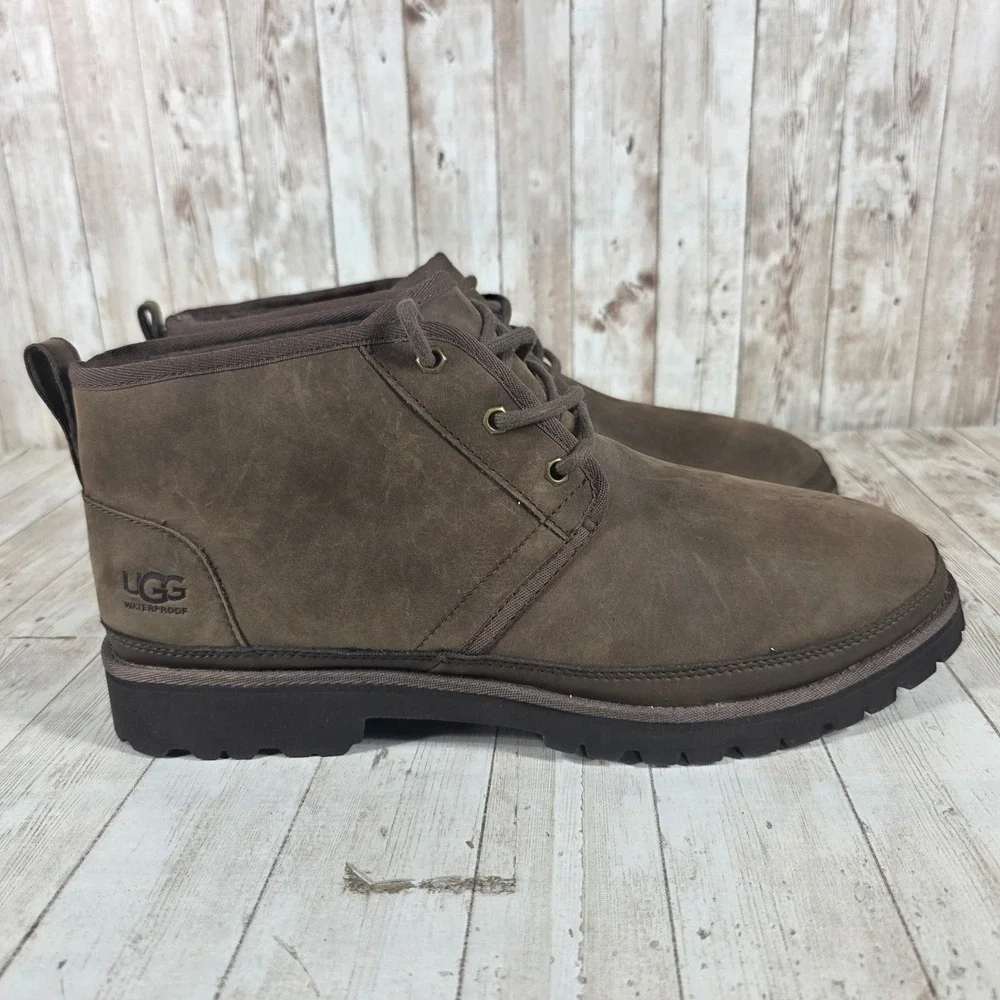 UGG Biltmore Chukka Stout Brown Waterproof Leather Mens Boots 1106670‎ Size 12